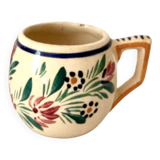 Quimper HB earthenware coffee cup