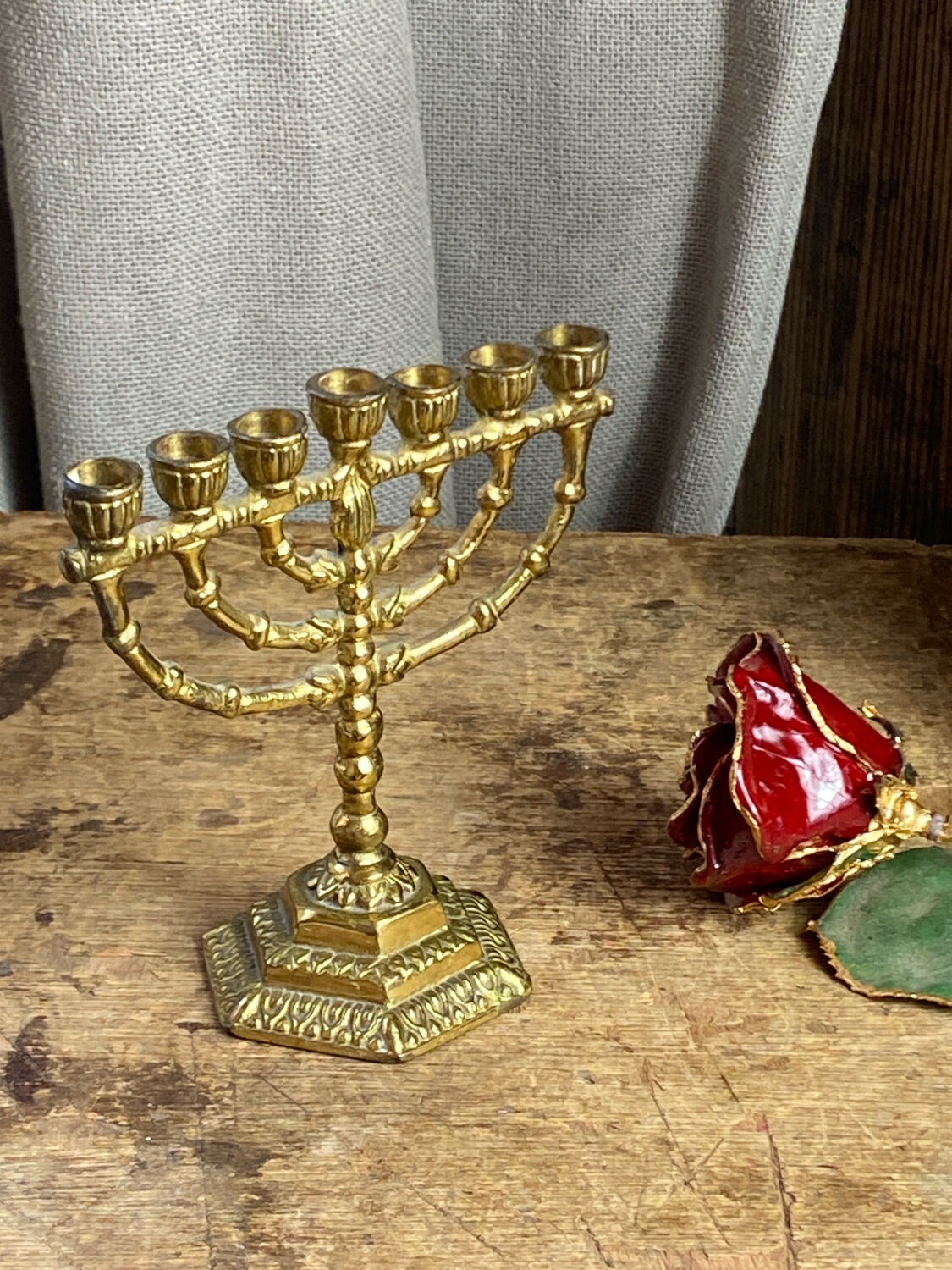 Candle holder, seven-branched menorah, Wainberg
