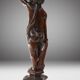 Carved Walnut Pedestal Table with Putto, France 1850s