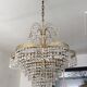 Crystal grapevine waterfall chandelier 60s-70s