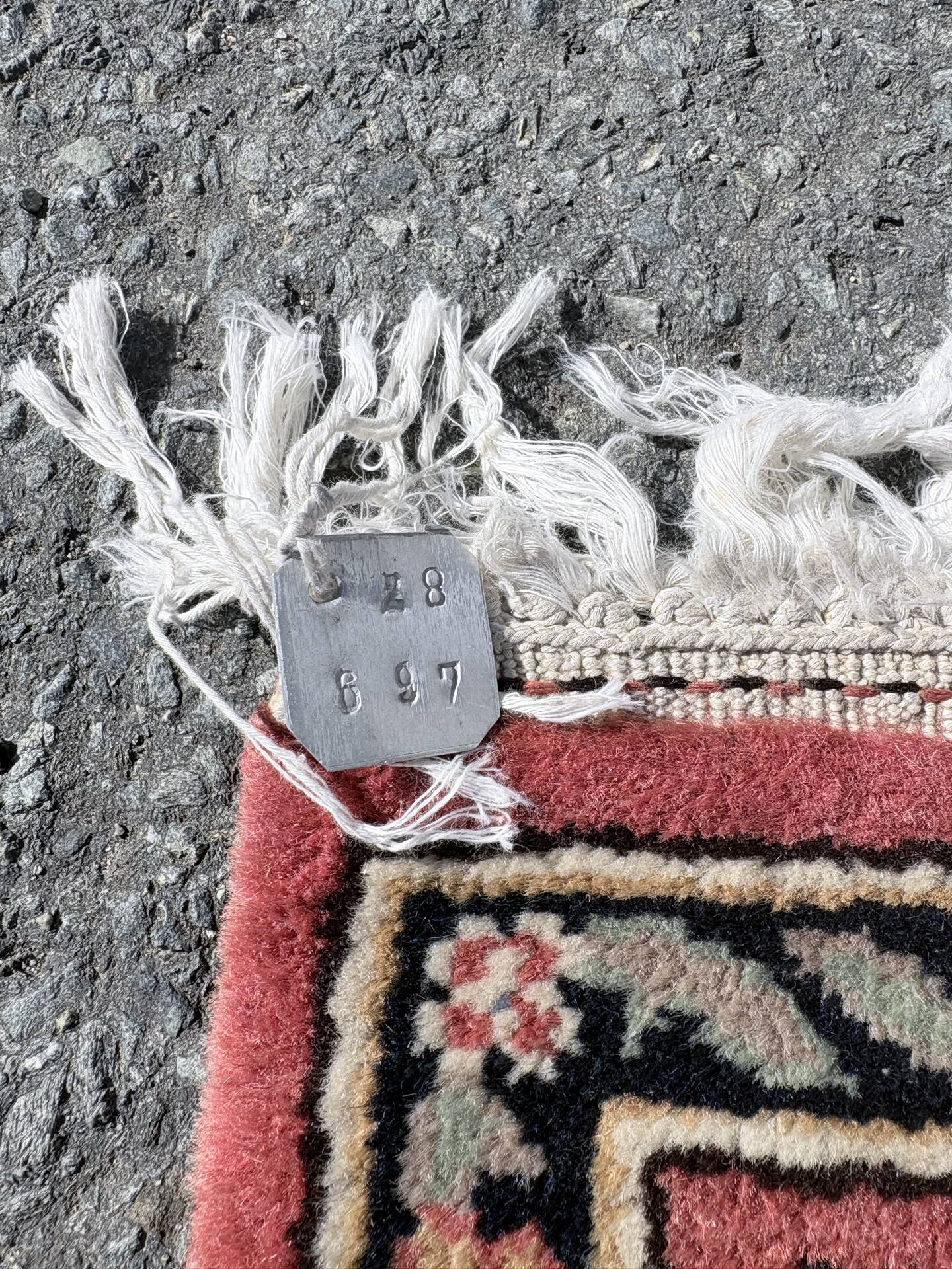 Large vintage Romanian wool carpet in Bakhtiari style