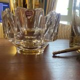 Vintage orrefors small crystal corona bowl , design by lars hellsten, sweden 1970s