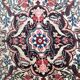 Bijar carpet, red and blue, bird patterns 120x158cm, Iran
