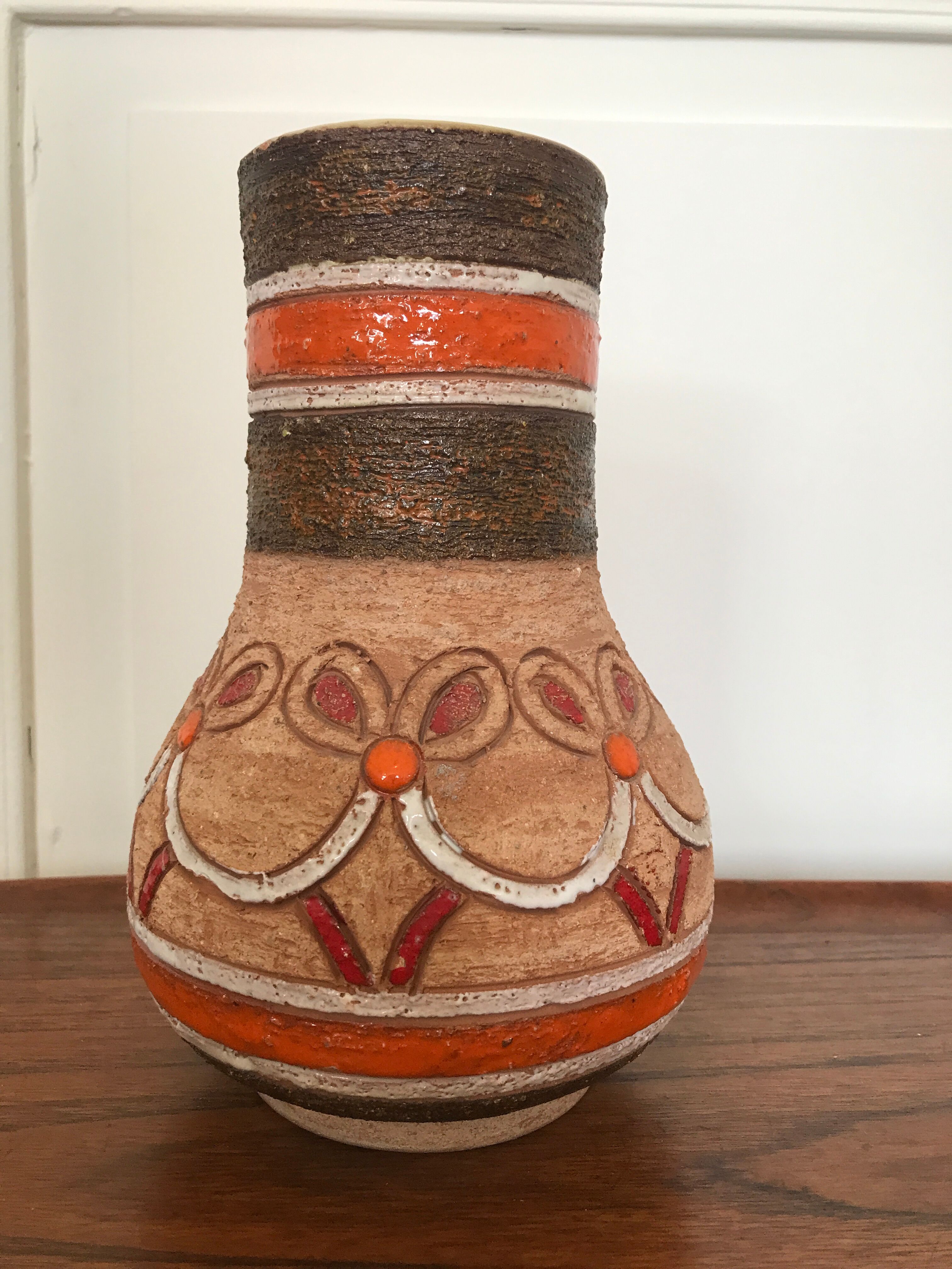 Glazed stoneware vase italy