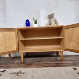 Vintage sideboard in light oak 1960