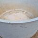 Large round container in composite material for garden, 53 cm in diameter and 25 cm in height