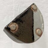 Vintage glazed ceramic pouch tray