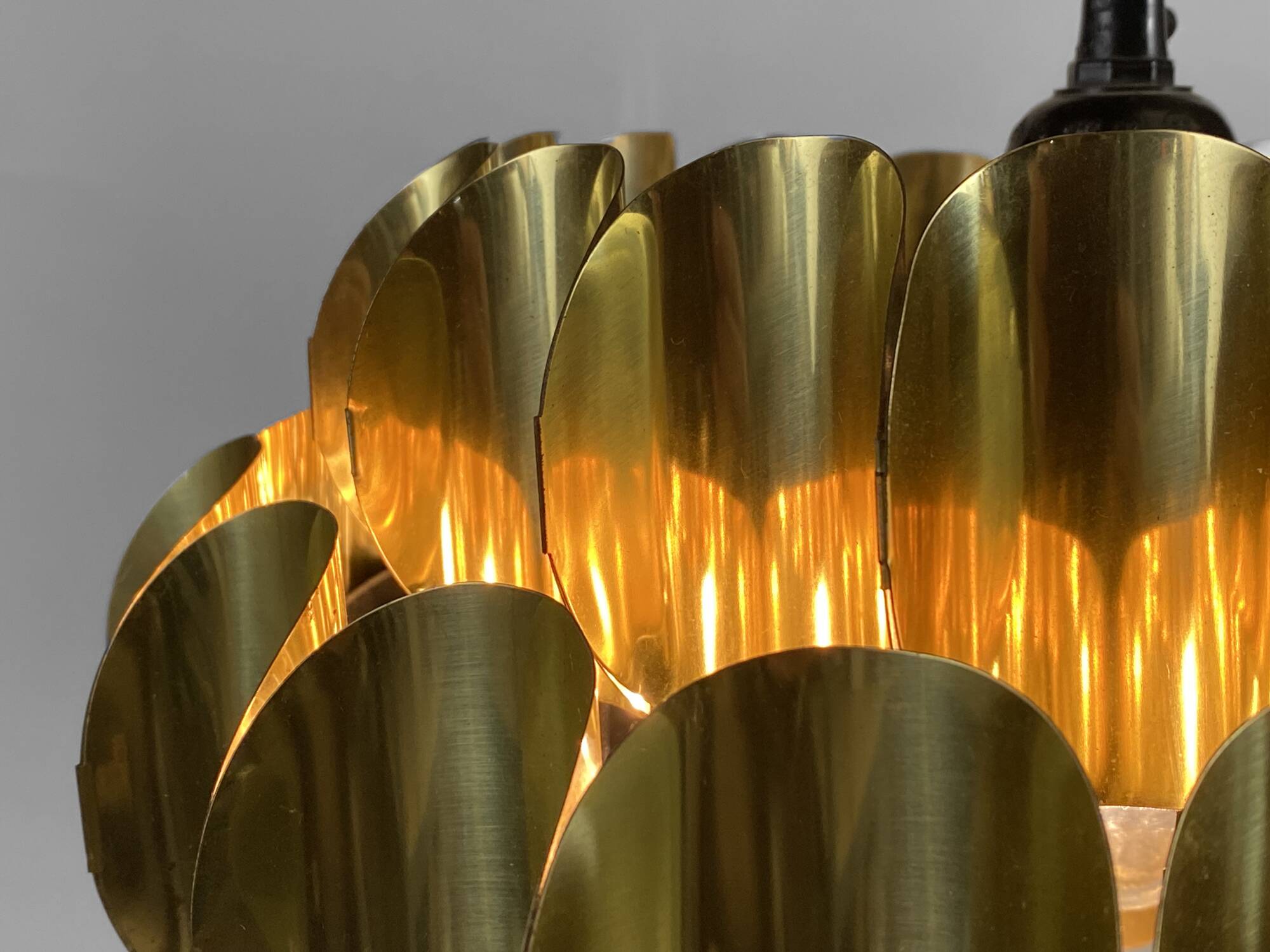 Brass pendant light by Thorsten Orrling for Hans-Agne Jakobsson AB, Markaryd. Sweden 1960s