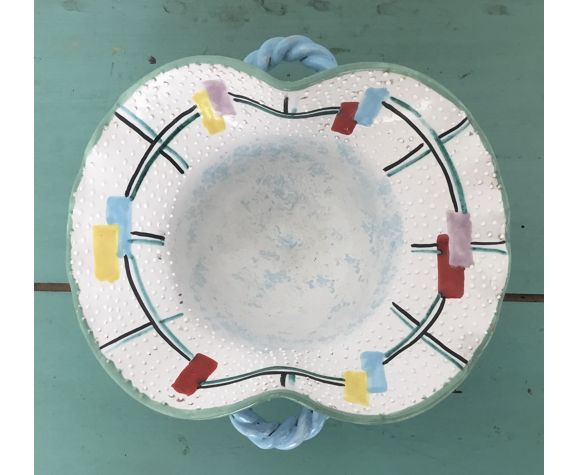 Numbered Deruta ceramic cup - Volpi Serafino - Italy - 1950