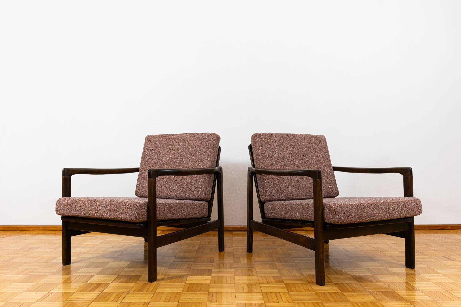 Pair of mid century armchairs "b7522 " by zenon bączyk, poland, 1960s