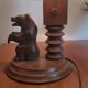 Lampe ours en bois