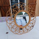 Vintage Wicker Mirror