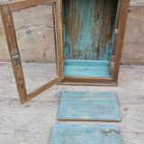 Old Art Deco display case in Burmese teak