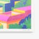 Illustration A4, maisons, en risographie