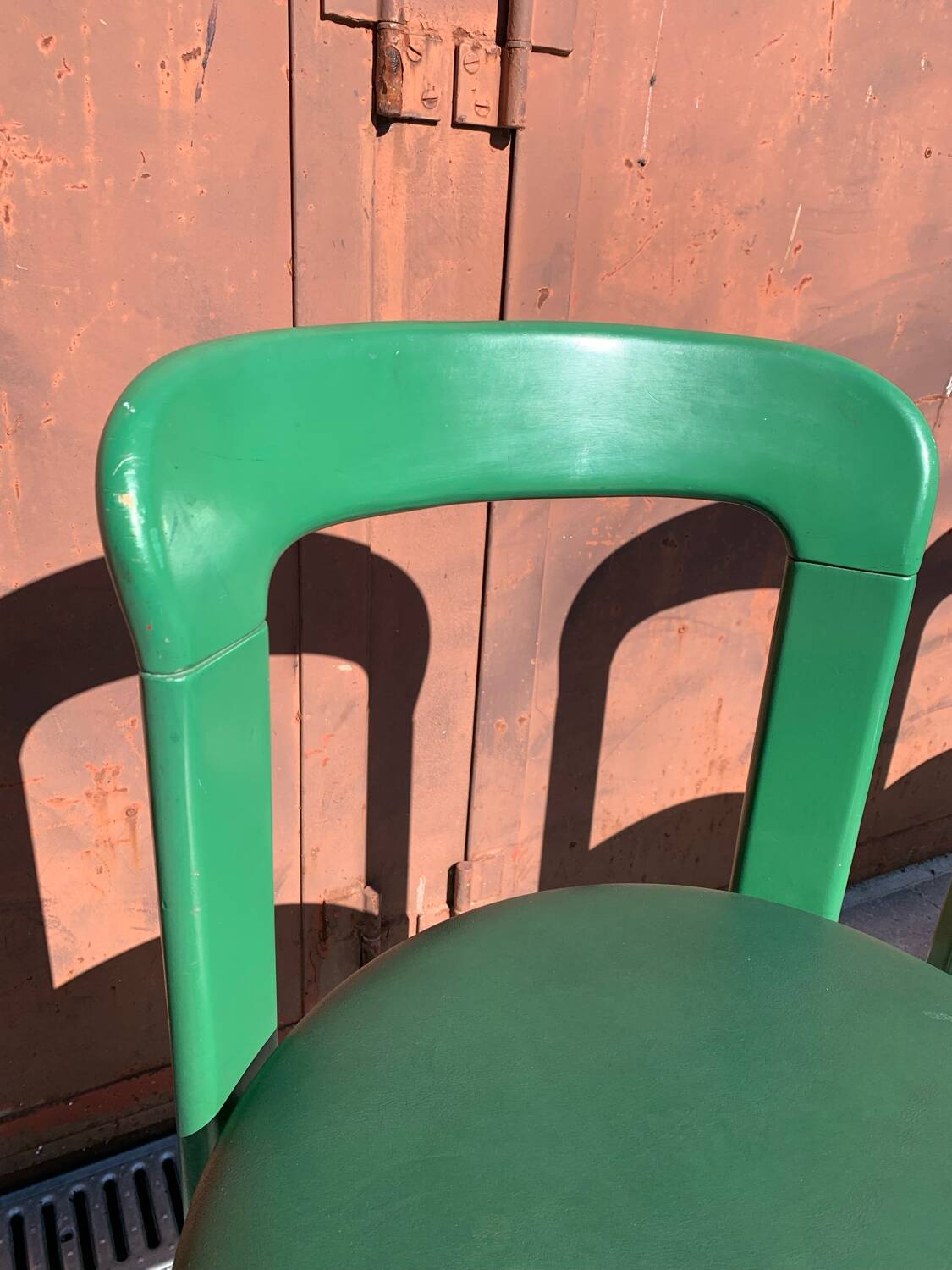 6 Bruno Rey Kush & co Green Stackable Chairs Circa 1970