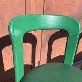 6 Bruno Rey Kush & co Green Stackable Chairs Circa 1970