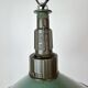 Industrial Petrol Enamel Military Pendant Lamp with Cast Aluminium Top