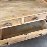 English pine chest of drawers
