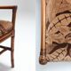 Set of bamboo lounge chairs with Italian 1960 floral cushions