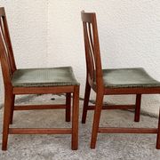 Pair of Scandinavian teak and velvet chairs from the 1960s.