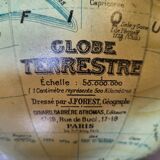 Art Deco glass and metal globe with functional lighting
