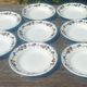 Set of eight ironstone soup plates from the Saint Amand earthenware factory
