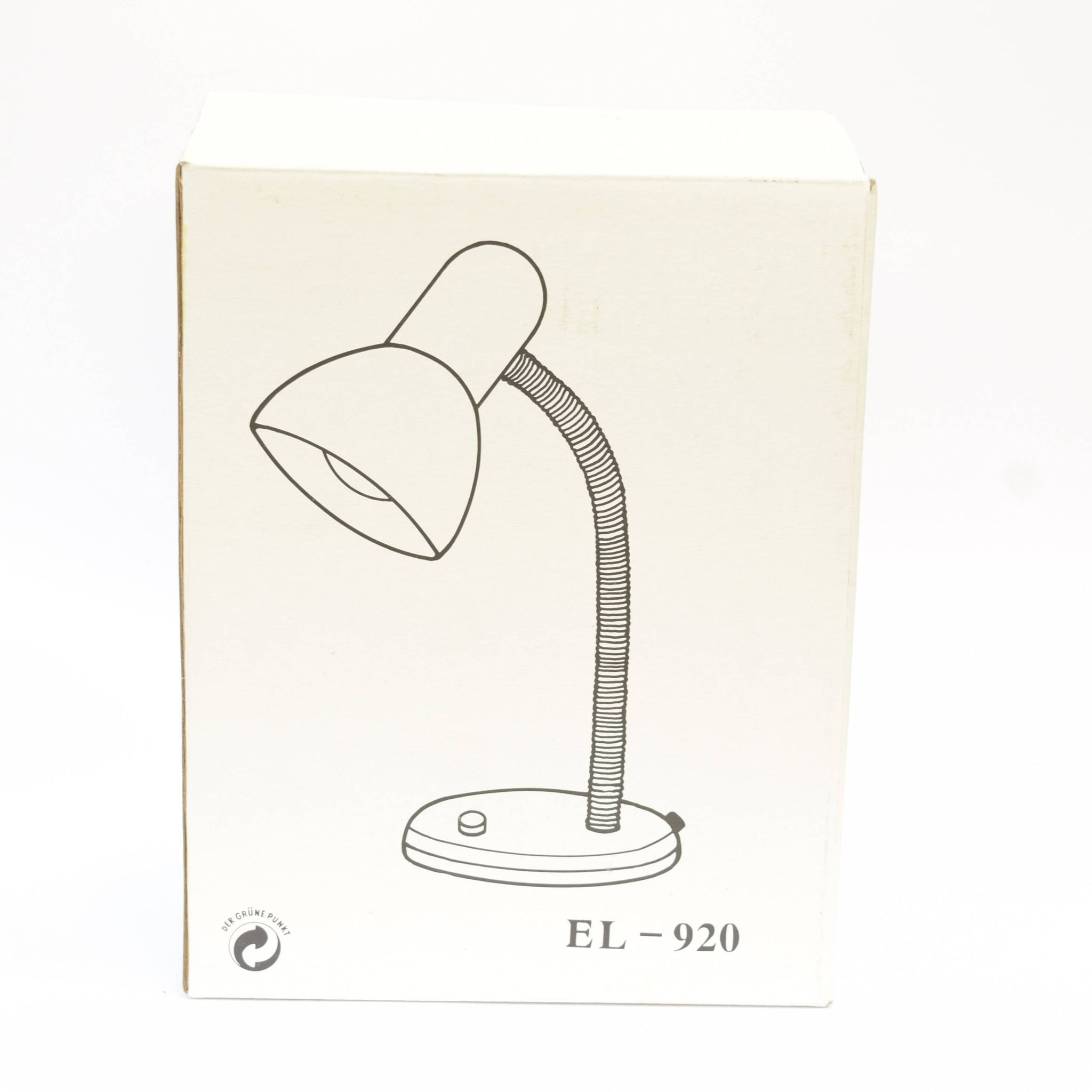 Small yellow metal desk lamp - new in its box - 1990
