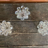 Series 3 Glass Moulded Candle Holders 1970s