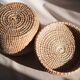 Panier en paille avec couvercle