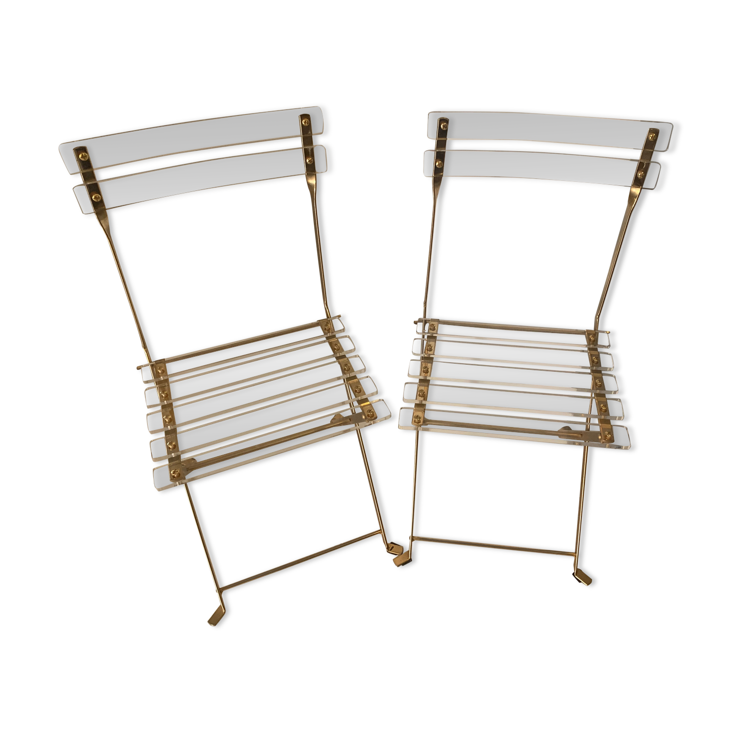 Plexiglass folding chairs