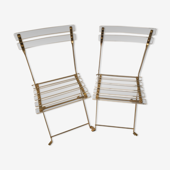 Chaises pliantes plexiglass