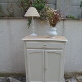 Small buffet, reimagined storage unit in beige.