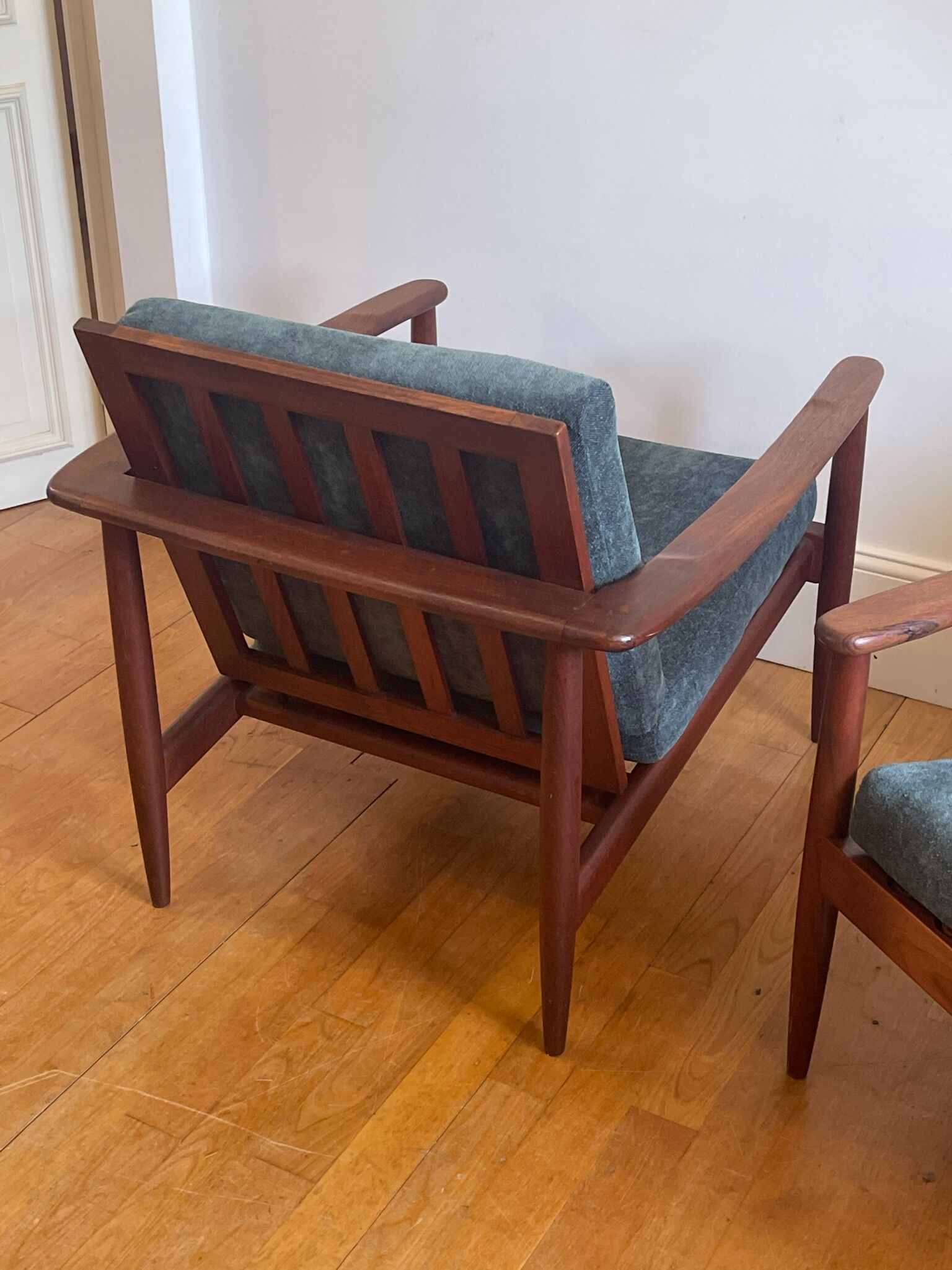Pair of Danish armchairs designed in the 60s.