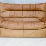 Sofa by Michel Ducaroy, leather, 1978. Model Dianthus. Edited by Ligne Roset.
