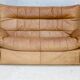 Sofa by Michel Ducaroy, leather, 1978. Model Dianthus. Edited by Ligne Roset.
