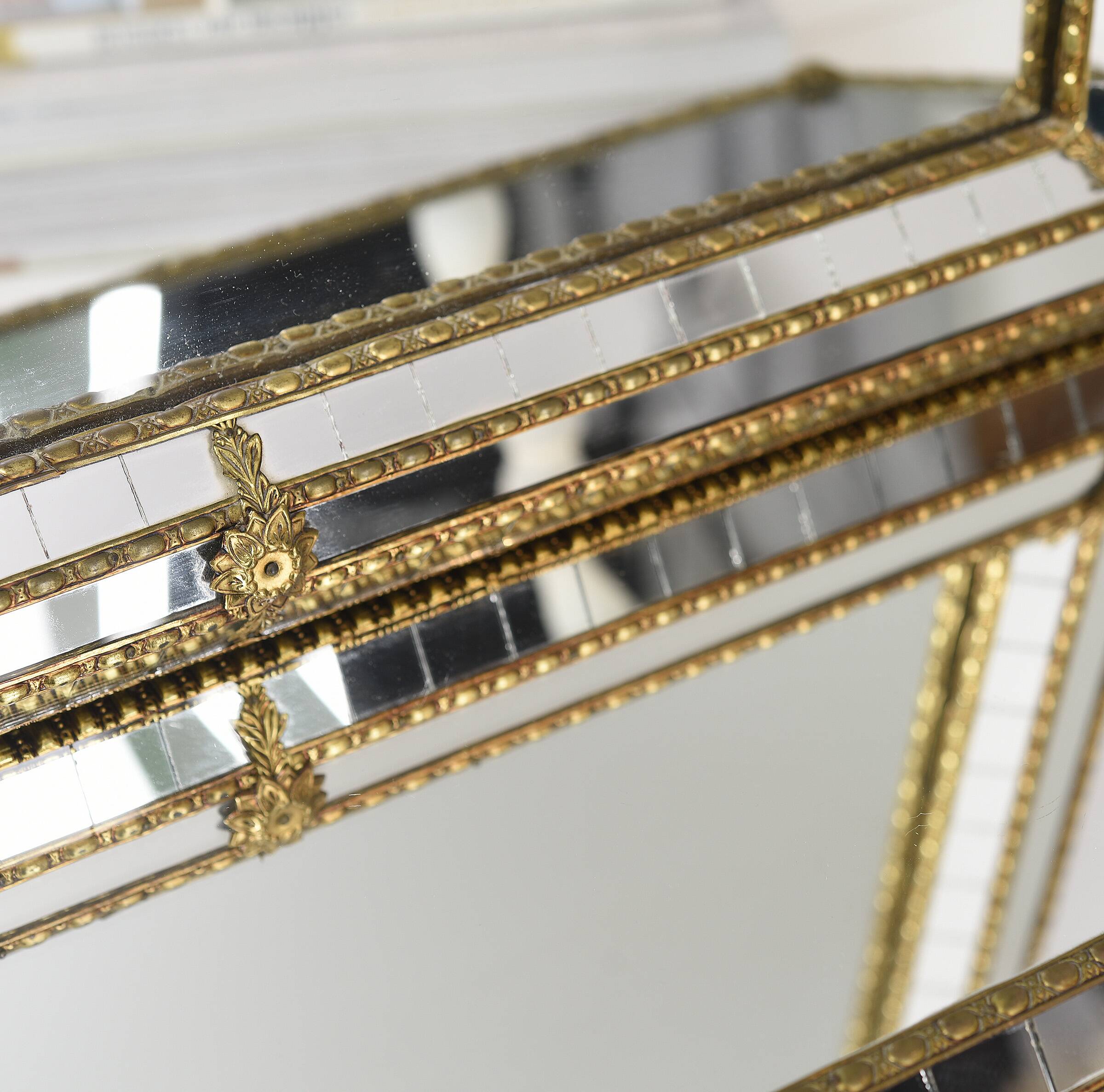 Large Authentic Vintage Venetian Mirror – Hollywood Regency Style