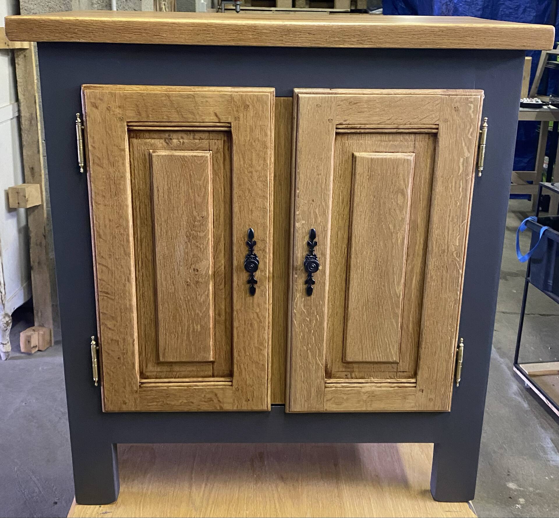 Low oak buffet refurbished – Chic Country / Modern Style