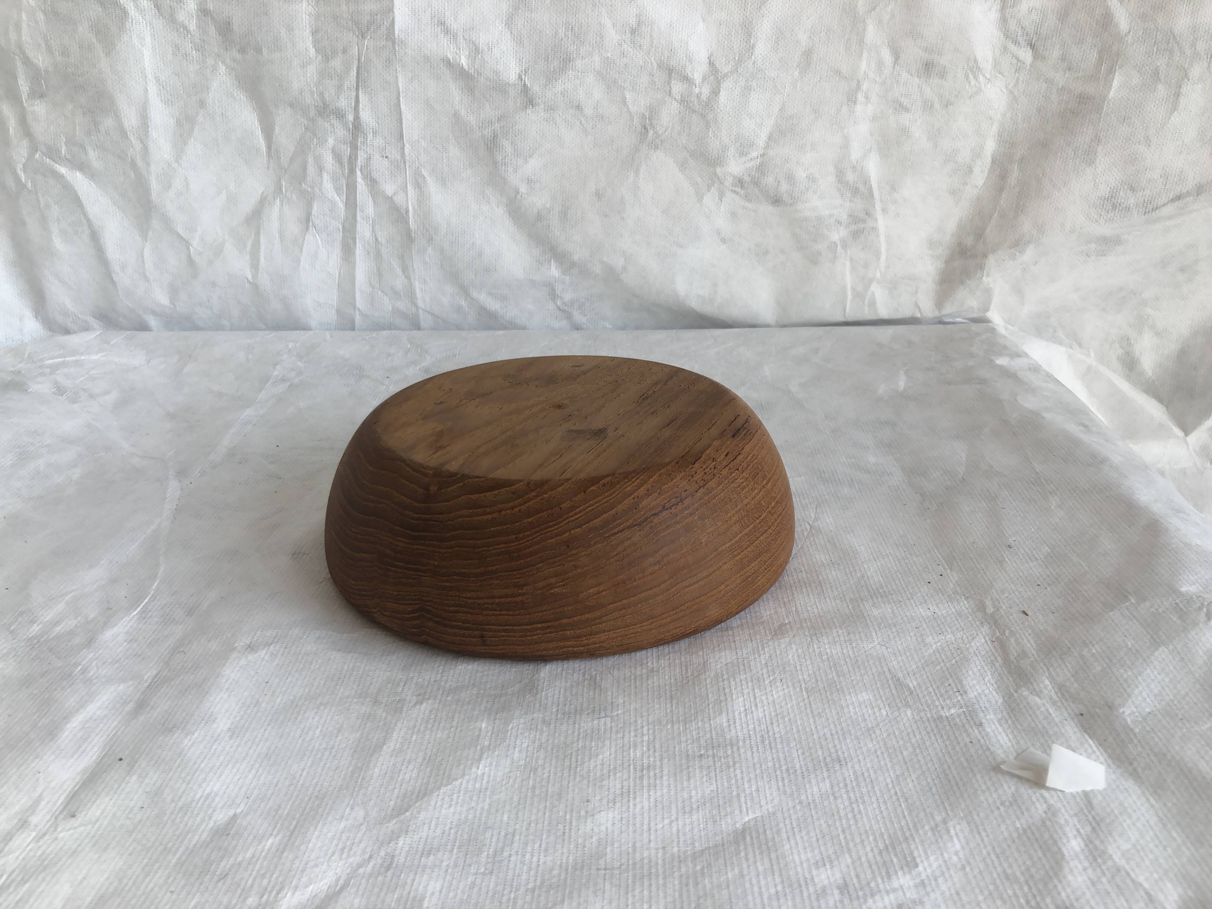 Natural teak bowl, vintage Scandinavian design