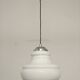 Space age pendant lamp in white opaline from the 70s