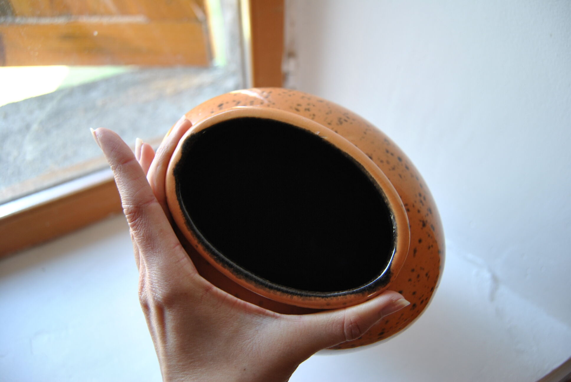 W.Germany 504-30 orange speckled vase 70s