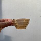 5 tasses à café en verre italiennes fumées Gondolo 