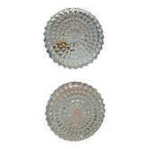 Paire d'applique,plafonnier rond en verre pointe de diamant