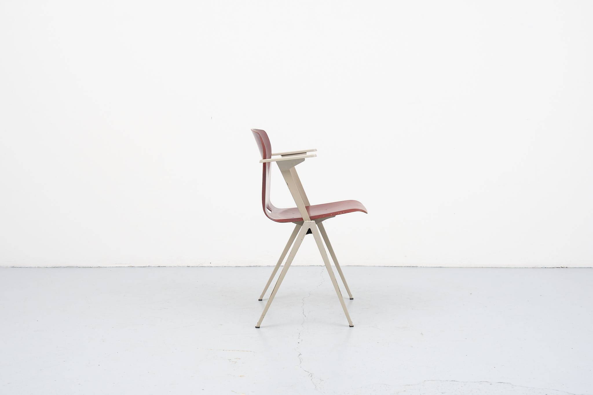 Vintage Galvanitas S22 Mahogany and Beige Chair with Armrests