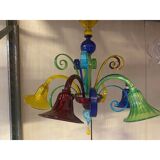 Murano Multicolors Glass Chandelier Random Colors 5 Arms