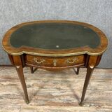 Louis XV style kidney-shaped desk with marquetry on all sides, circa 1850