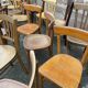 Set of 20 chairs bistro coffee wood curved vintage