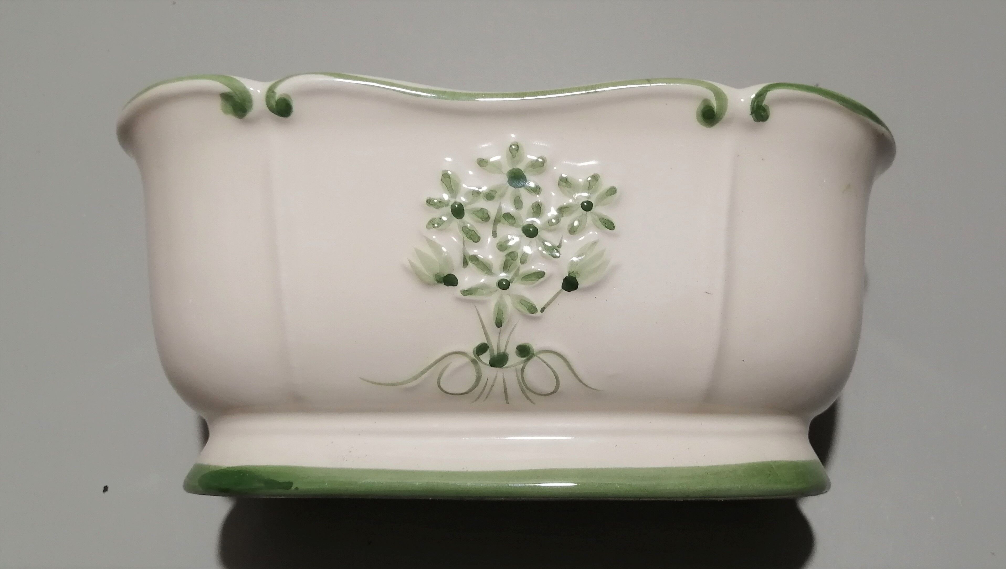 Ceramic planter spring decoration