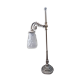 tulip lamp, articulated, art deco, bronze feet