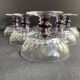 6 Colored cut crystal bowls – Val Saint Lambert