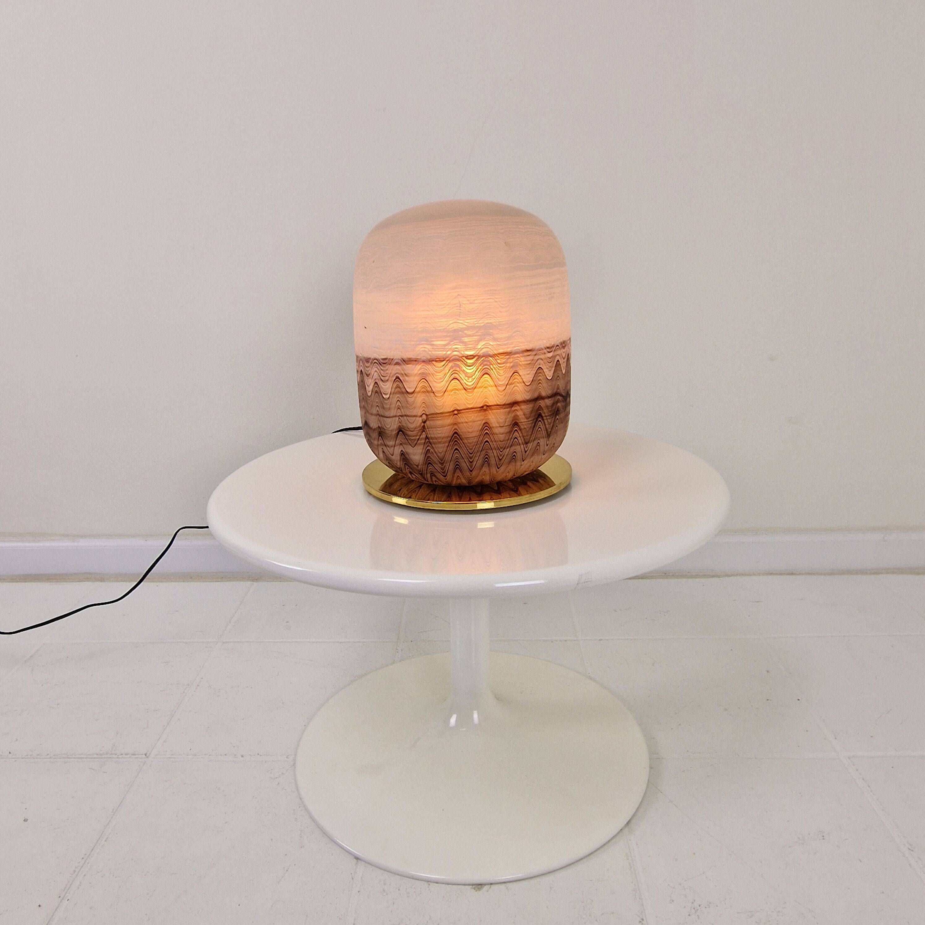 Vintage Hand-Blown Murano Glass Table Lamp, Italy, circa 1970